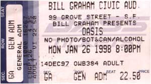[Oasis Ticket 1998]